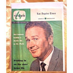 Vintage TV Guide TV Times LA Times Weekly TV Magazine Jan 30 - Feb 5 1966